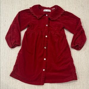 Corduroy Red Kids Dress